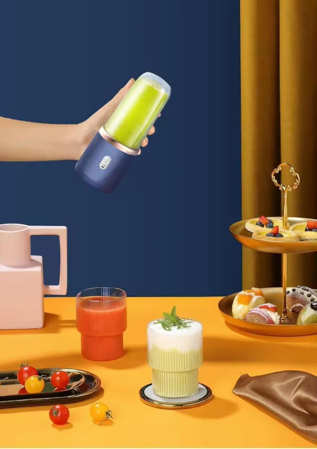 Portable Personal Blender – 6-Blade Smoothie Maker with 3 Speed Modes & USB Charging (1500mAh)